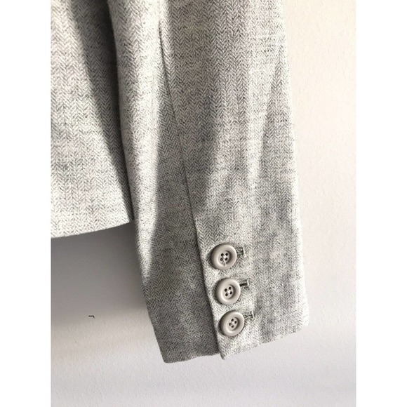 Fossil | Women's Size M Medium Gray Wool Long Sleeve Front Button Blazer - Picture 8 of 12